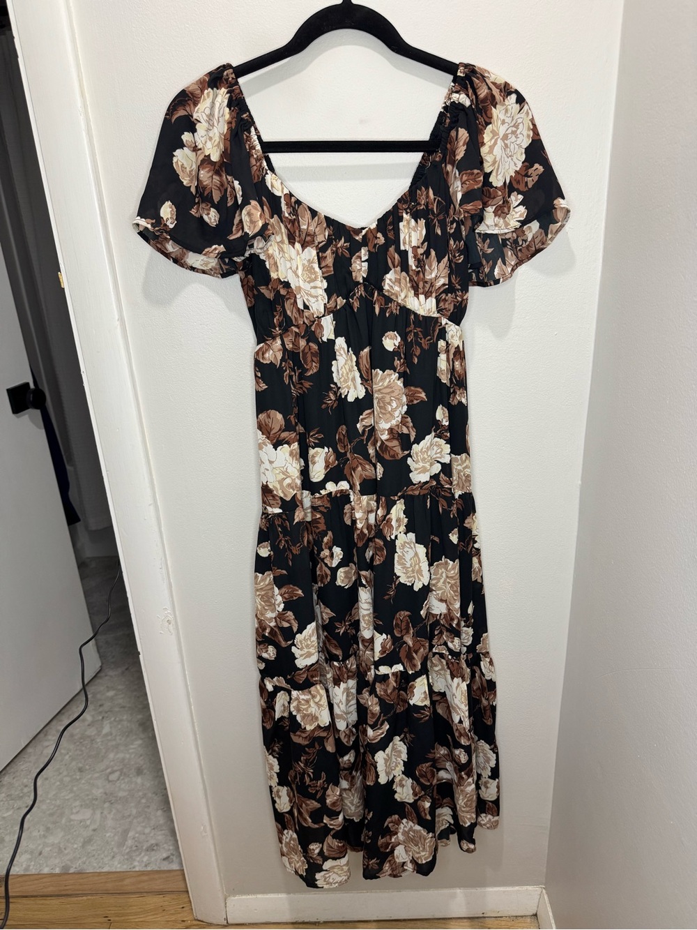 A&F Floral Tiered Midi Dress